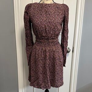 Floral Long Sleeve Dress by Zara XS